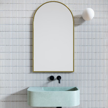 Rex Arched Stainless Steel Wall Mirror